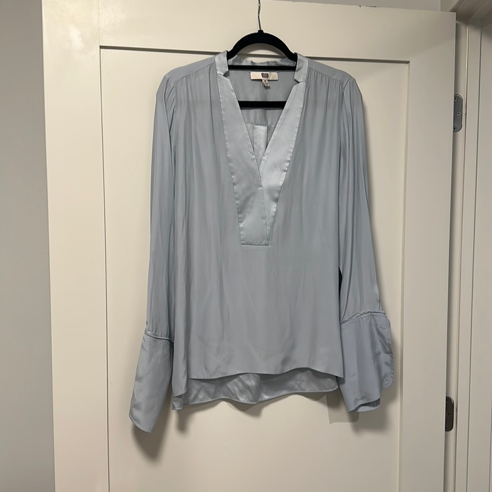 Silk long sleeve top